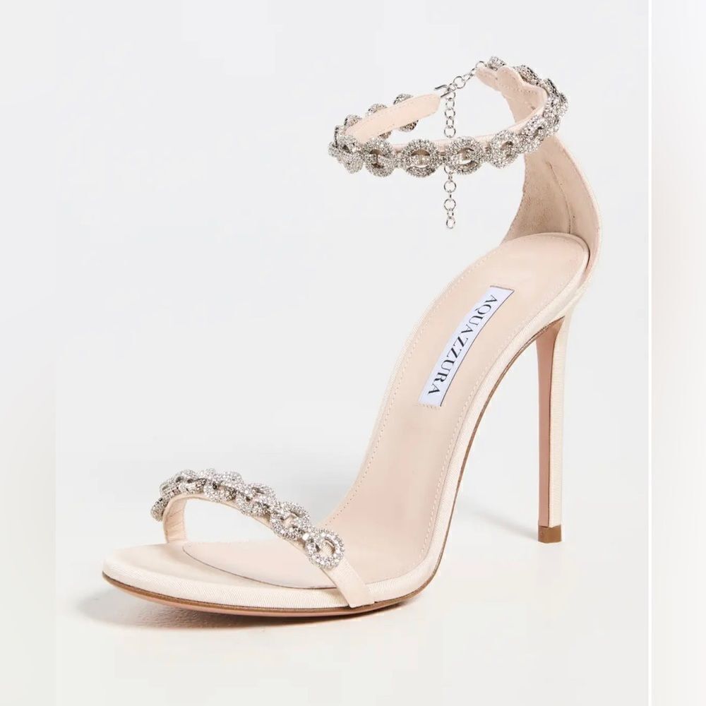 Aquazzura Love Link 105mm Embellished Sandals size 39.5